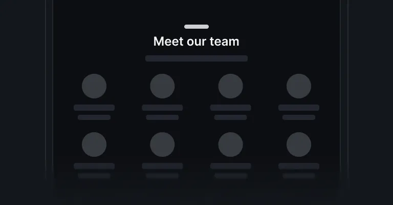 Team sections